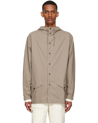 Rains Taupe Polyester Jacket