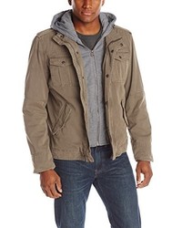 Levi's Washed Cotton Hooded Military Jacket