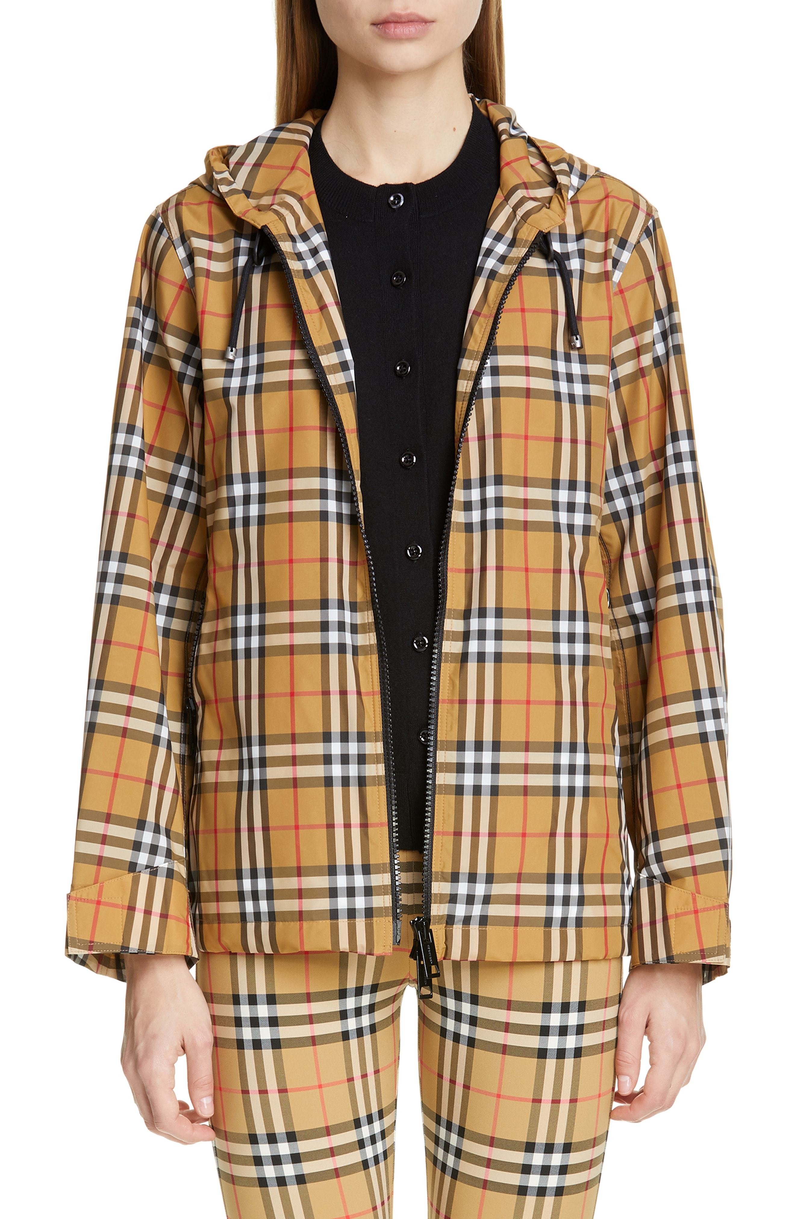 Burberry Winchester Vintage Check Hooded Rain Jacket, $890 | Nordstrom |  Lookastic