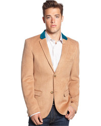 WD.NY Edge By Wd Ny Wool Blend Contrast Collar Blazer