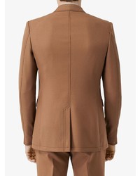 Burberry English Fit Zip Detail Wool Tailored Jacket