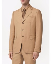 Burberry Topstitched Wool Tailored Blazer