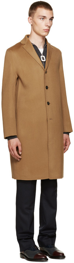 Acne Studios Tan Charlie Coat, $1,150 | SSENSE | Lookastic