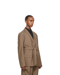 Lemaire Beige Wool Double Breasted Blazer