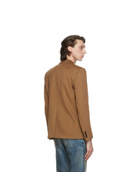 Saint Laurent Brown Wool Long Blazer