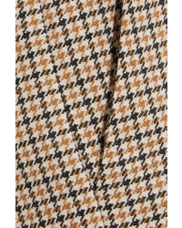 Stella McCartney Cropped Checked Wool Flared Pants Camel