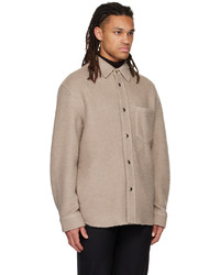 System Taupe Button Up Shirt