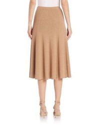 Rosetta Getty Elasticized Merino Wool Skirt