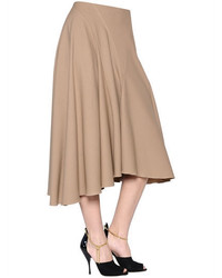 Nina Ricci Asymmetrical Light Wool Gabardine Skirt