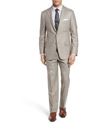 Hickey Freeman Beacon Classic Fit Solid Wool Suit