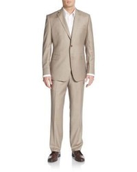 Saks Fifth Avenue Slim Fit Wool Silk Two Button Suit