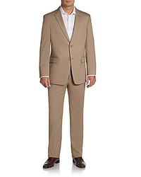 Tommy Hilfiger Trim Fit Tic Weave Worsted Wool Suit