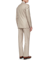 Ermenegildo Zegna Trofeo Woolsilk Solid Two Piece Suit Tan