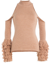 JONATHAN SIMKHAI Merino Wool Pullover With Cut Out Shoulders
