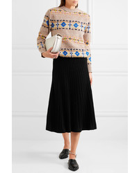 Victoria Beckham Wool And Alpaca Blend Sweater Beige