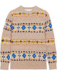 Victoria Beckham Wool And Alpaca Blend Sweater Beige
