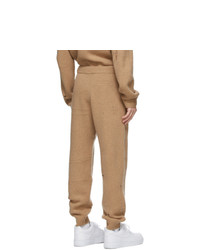 Helmut Lang Tan Heritage Distressed Lounge Pants