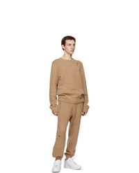 Helmut Lang Tan Heritage Distressed Lounge Pants