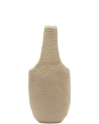 LAUREN MANOOGIAN Beige Felt Calabaza Tote