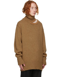 Y/Project Tan Alpaca Double Neck Sweater