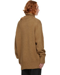 Y/Project Tan Alpaca Double Neck Sweater