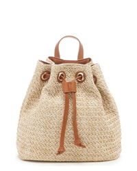 Tan Woven Backpack