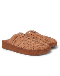 Malibu Colony Woven Faux Leather Sandals