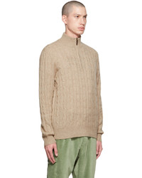 Polo Ralph Lauren Beige Half Zip Sweater