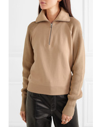 Helmut Lang Cotton Terry And Ribbed Knit Sweatshirt