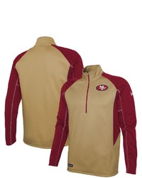 New Era Gold San Francisco 49ers Combine Authentic Two A Days Half Zip Jacket At Nordstrom