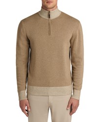 Bugatchi Mock Neck Quarter Zip Sweater