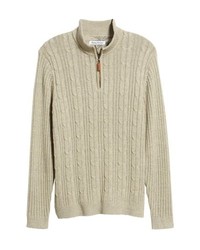 Tommy Bahama Tenorio Cable Knit Zip Sweater