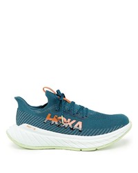 Hoka One One Carbon Logo Plaque Lace Up Sneakers