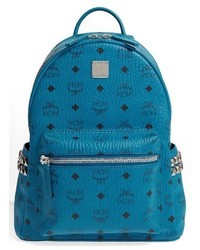 MCM Small Stark Side Stud Backpack Blue