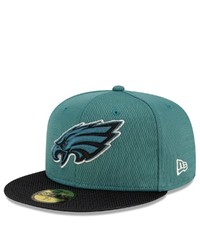 New Era Midnight Greenblack Philadelphia Eagles 2021 Nfl Sideline Road 59fifty Fitted Hat At Nordstrom