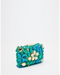 Love Moschino Flower Beaded Occasion Clutch