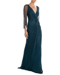Jenny Packham Beaded Evening Gown