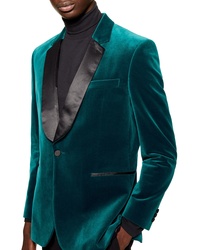 Topman Casely Hayford Skinny Fit Velvet Blazer