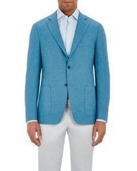 Isaia Cortina Two Button Sportcoat Turquoise