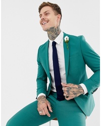 Twisted Tailor Super Skinny Suit Jacket In Green