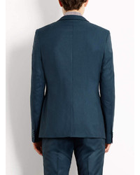 Topman Teal Ultra Skinny Suit Jacket