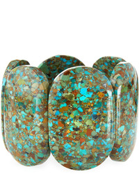 Devon Leigh Compressed Turquoise Stretch Bracelet
