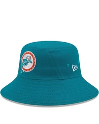 New Era Aqua Miami Dolphins Logo Bucket Hat