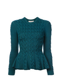Teal Cable Sweater
