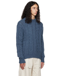 System Blue Cable Knit Sweater