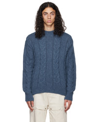 System Blue Cable Knit Sweater