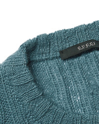 Gucci Cable Knit Cashgora Sweater