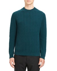 Theory Nardo Slim Fit Cable Wool Cashmere Sweater