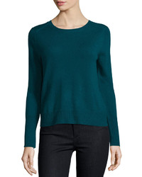 Halston Heritage Cashmere Sweater With Keyhole Detail Spruce