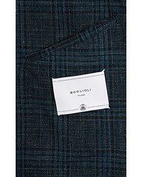 Boglioli K Plaid Wool Linen Three Button Sportcoat